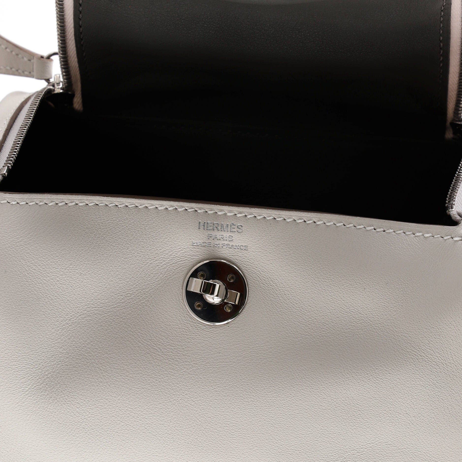 Pre-Owned Hermes Lindy Bag Verso Swift Mini, Alternate, color, Verso Gris Pale/Gris Meyer