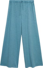 MANGO TEEN Cotton Wide Leg Pants