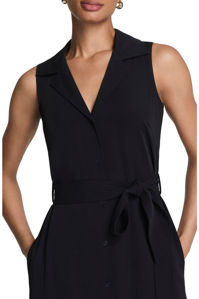 Belted Midi Shirtdress, Alternate, color, CLASSIC BLACK