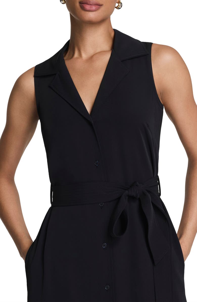 SPANX<sup>®</sup> Belted Midi Shirtdress, Alternate, color, Classic Black