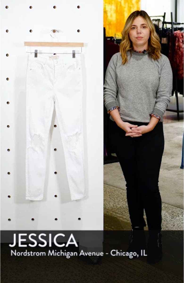 We the Free by Free People High Waist Busted Knee Skinny Jeans, sales video thumbnail