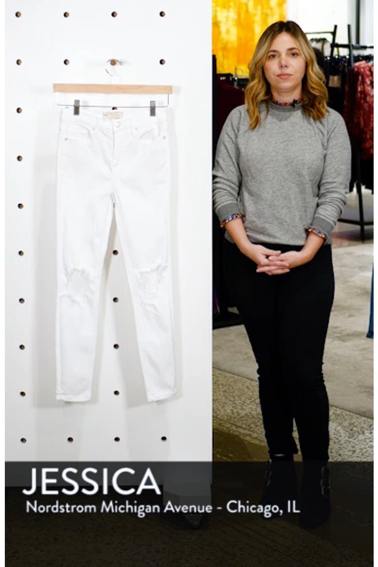 We the Free by Free People High Waist Busted Knee Skinny Jeans video