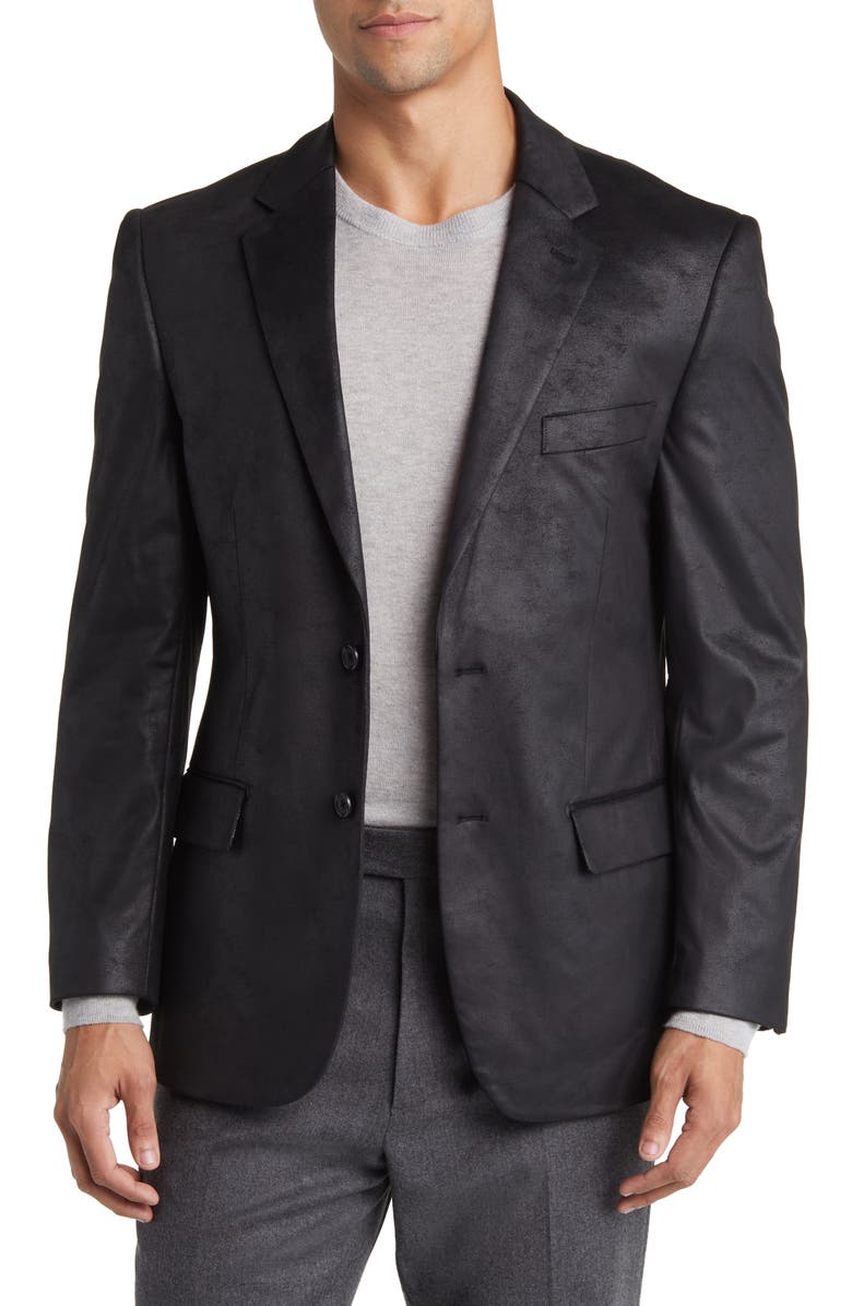 DANIEL HECHTER Norris Faux Suede Blazer, Main, color, Black