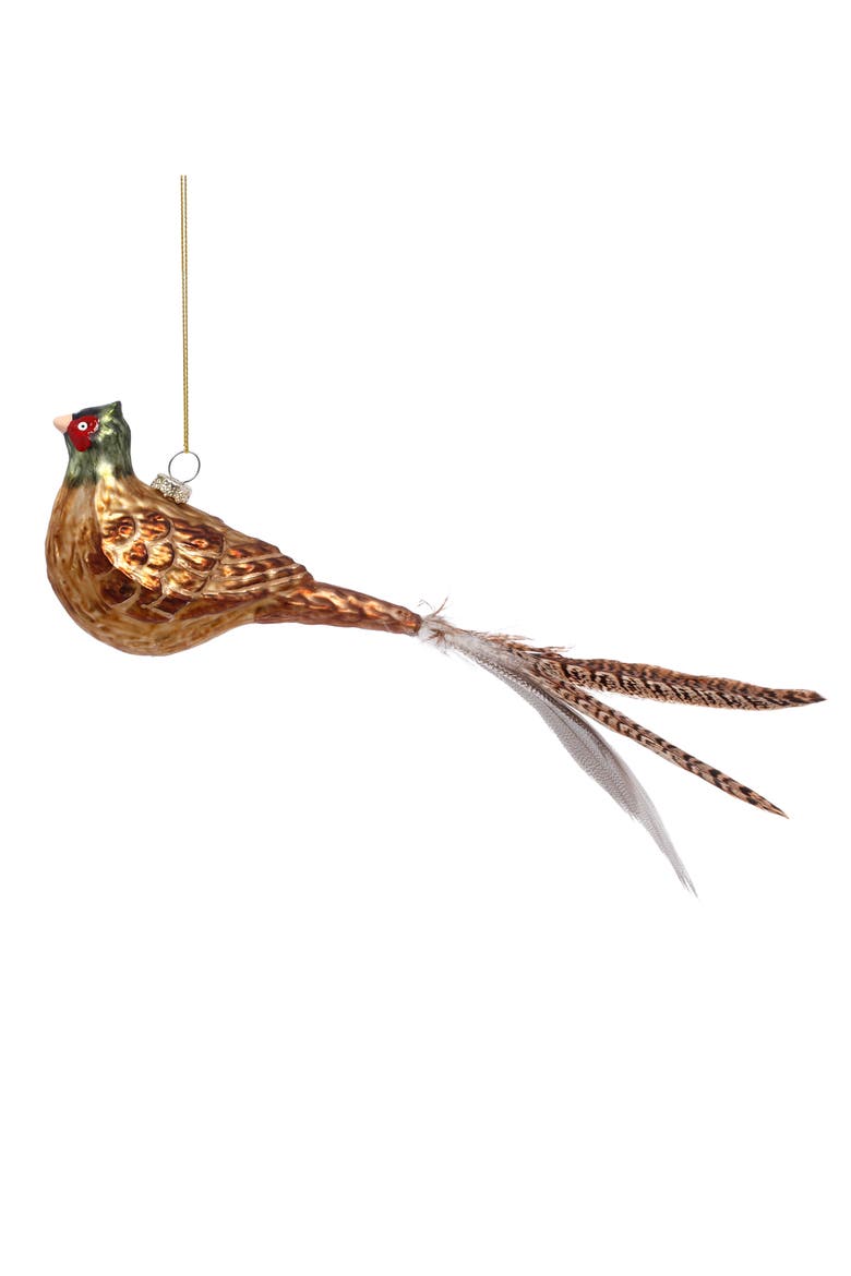 Longtail Bird Ornament, Set of 6, Main, color, Brown