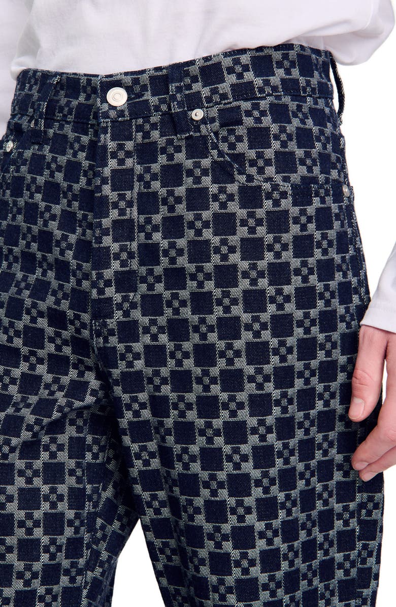 SANDRO Square Cross straight-leg jeans, Alternate, color, 