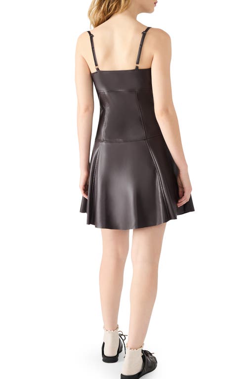 Steve Madden Abbott Faux Leather Minidress In Multi