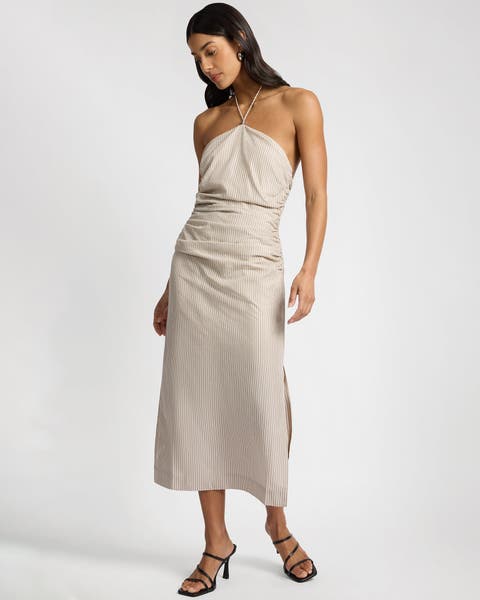 Ruched Halter Dress