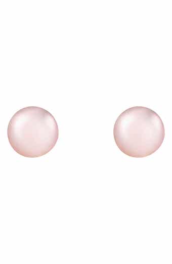 SPLENDID PEARLS 14K Yellow Gold 10-11mm Cultured Freshwater Pearl Stud Earrings