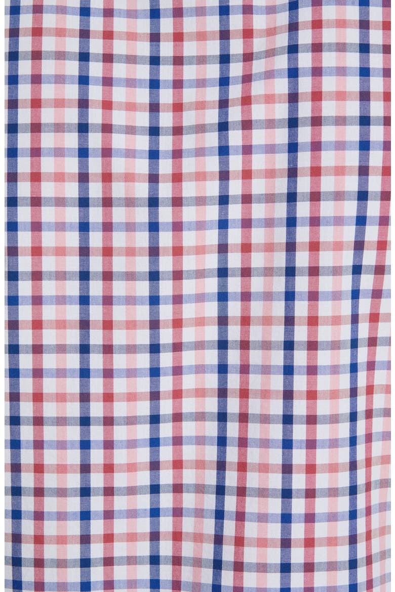 Slim Fit Stripe Button-Down Shirt, Alternate, color, GREY RED AMERICANA CHECK