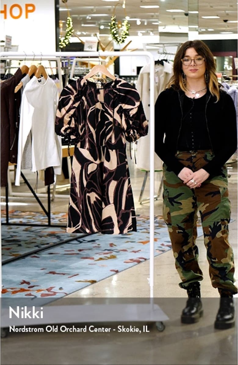 Gilliaa Abstract Floral Fit & Flare Dress, sales video thumbnail