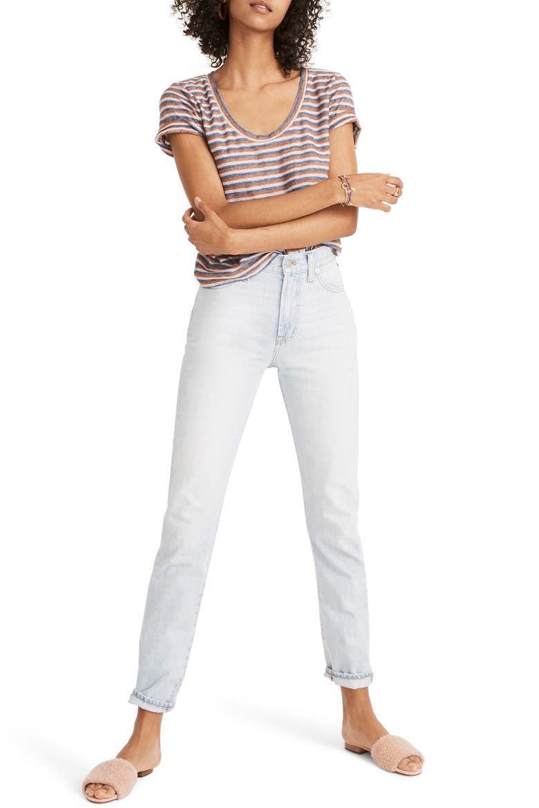 Perfect Vintage Step Hem Jeans, Main, color, FITZGERALD WASH