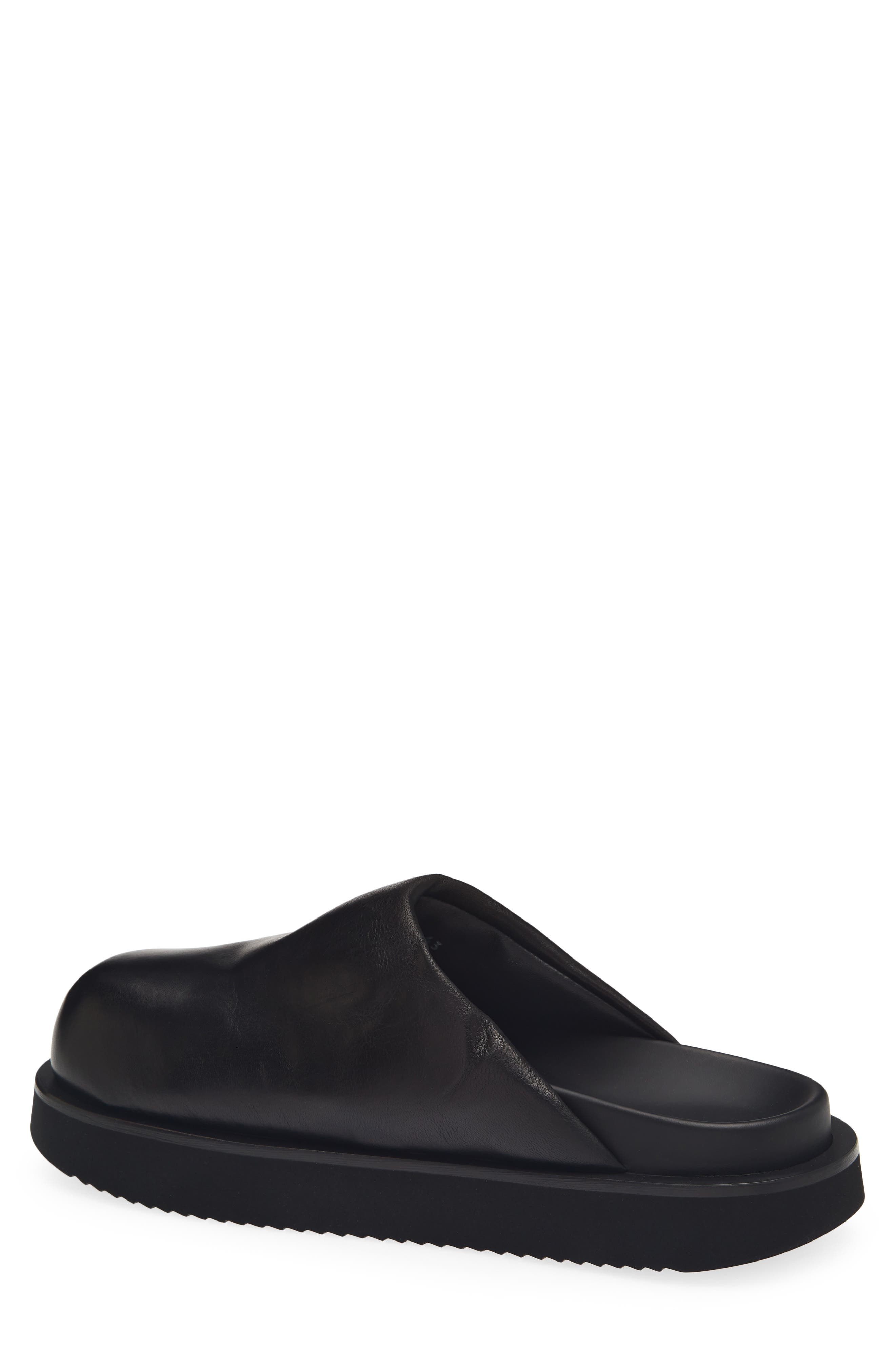 Padded Platform Mule, Alternate, color, BLACK