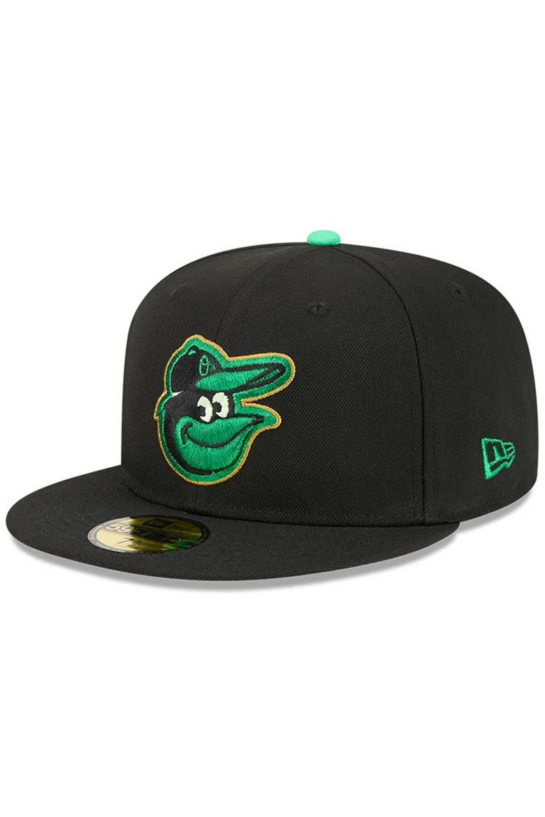 Men's New Era  Black Baltimore Orioles 2026 St. Patrick's Day 59FIFTY Fitted Hat, Alternate, color, Black