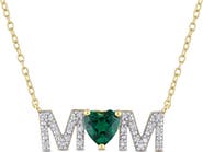 Julianna B. Lab-Created Gemstones & Diamond "MOM" Necklace