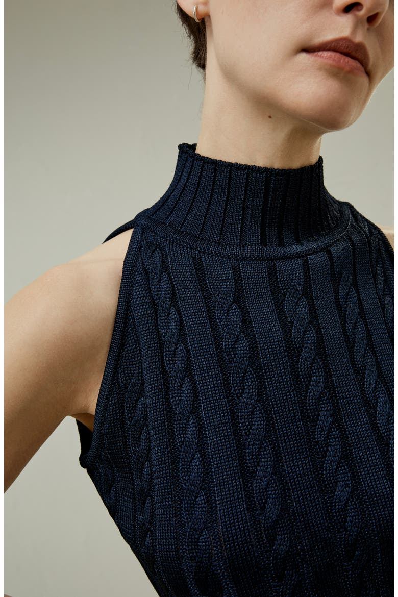 Women's Wild Silk Sleeveless Sweater, Alternate, color, Navy blue