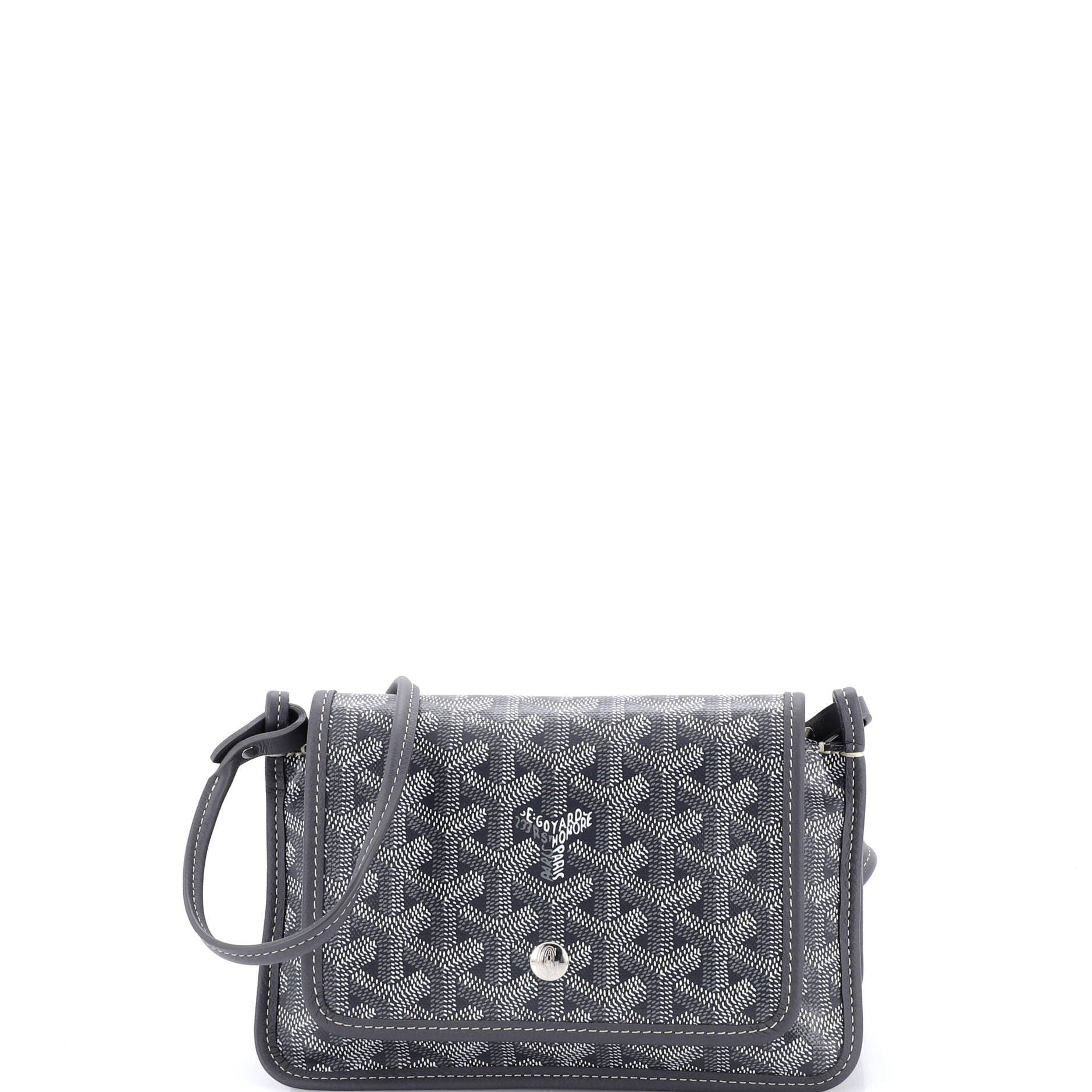 Pre-Owned Goyard Plumet Clutch Wallet Coated Canvas, Main, color, Gray