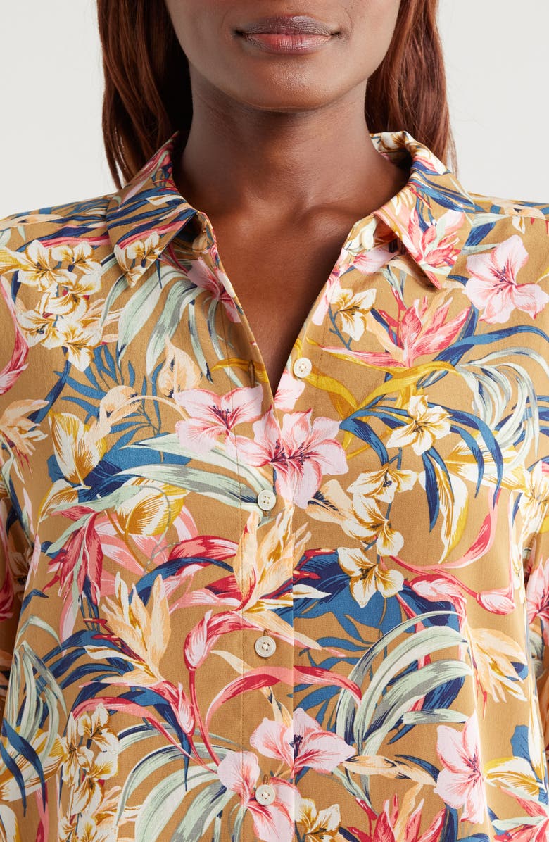 Tommy Bahama Flora Amora Button-Up Silk Shirt, Alternate, color, 
