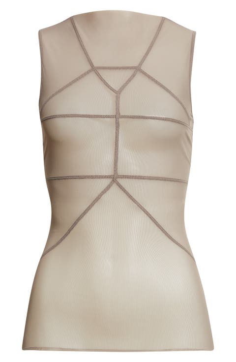 Temple Sleeveless Tulle Top