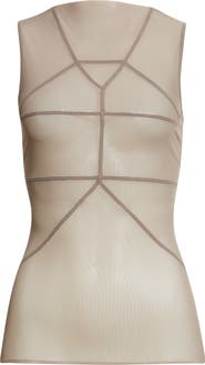 Rick Owens Temple Sleeveless Tulle Top