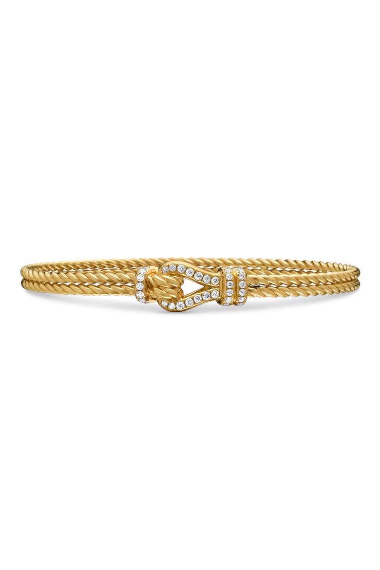 Thoroughbred Loop Bracelet in 18K Yellow Gold with Diamonds, 4.5mm, Main, color, 18K YELLOW GOLD
