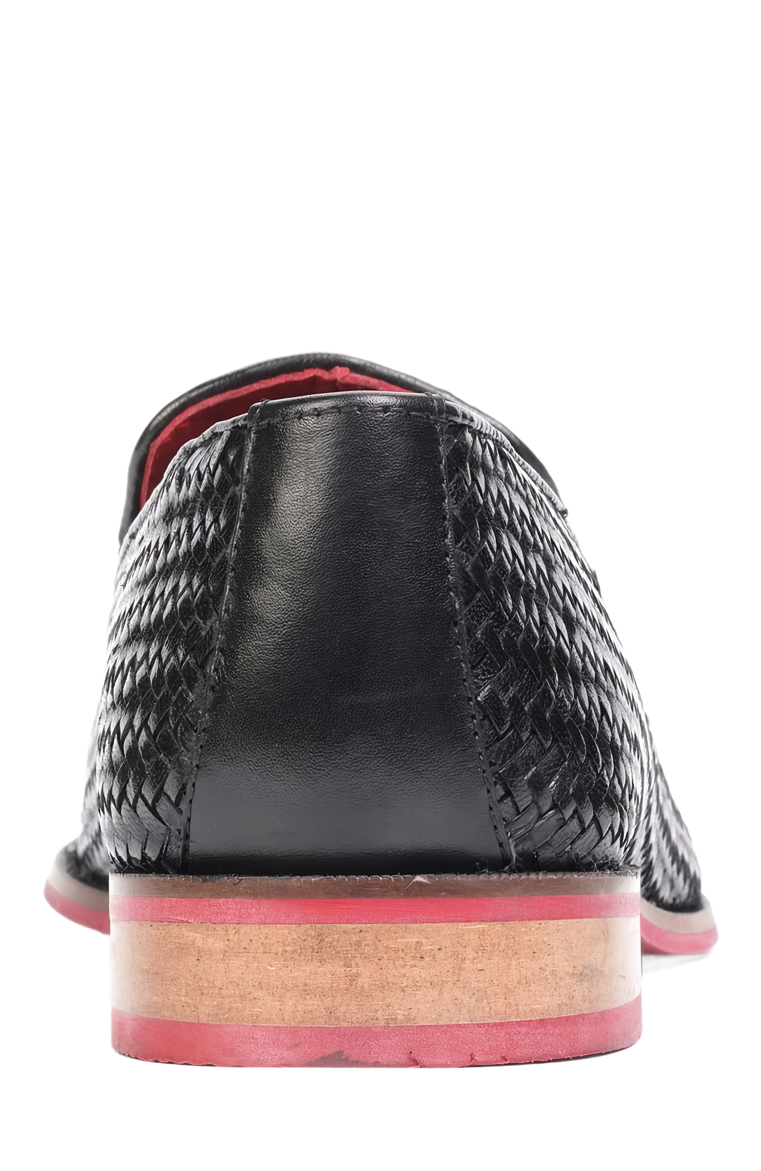CARLOS SANTANA Gibson Weave Loafer, Alternate, color, Black