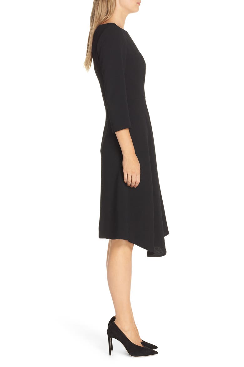 Asymmetrical Dress, Alternate, color, BLACK