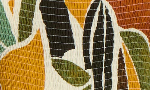 Sugarlips Renia Tropical Eve Strapless Jumpsuit In Brown