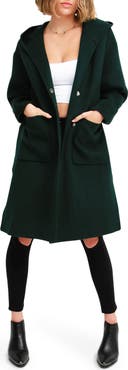 Belle & Bloom Walk This Way Hooded Wool Blend Coat