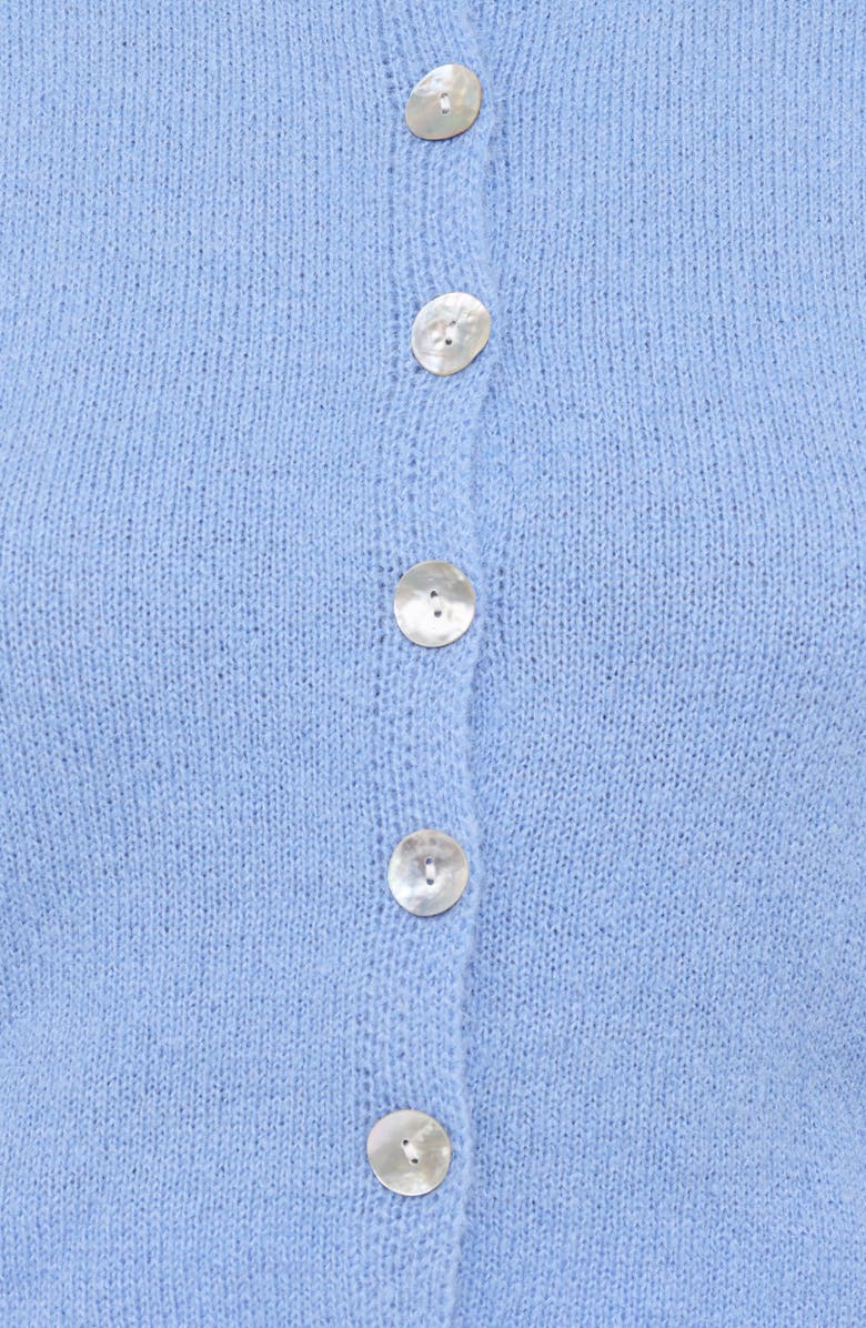 Petal & Pup Zena Puff Short Sleeve Cardigan, Alternate, color, Cornflower Blue