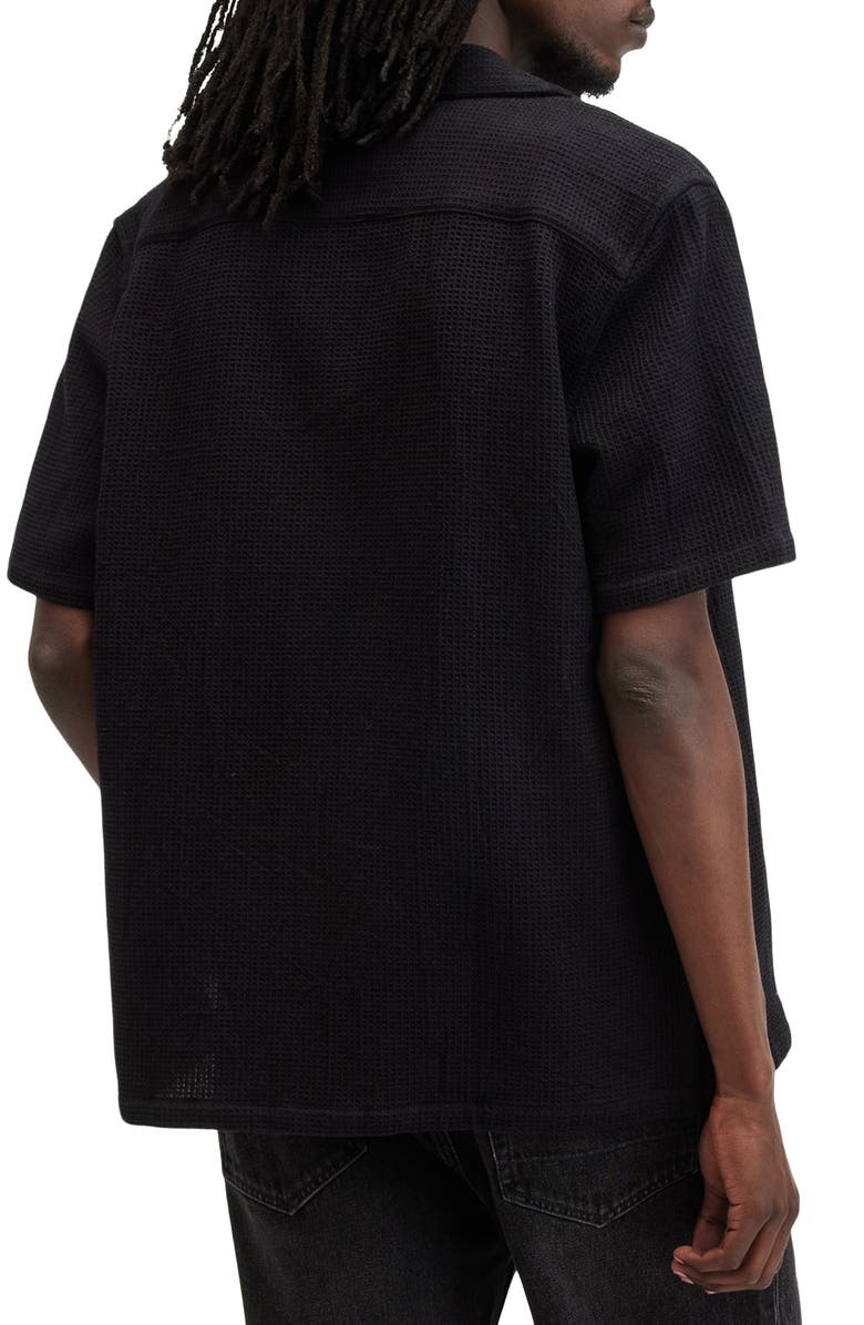 AllSaints Helston Oversize Waffle Camp Shirt, Alternate, color,