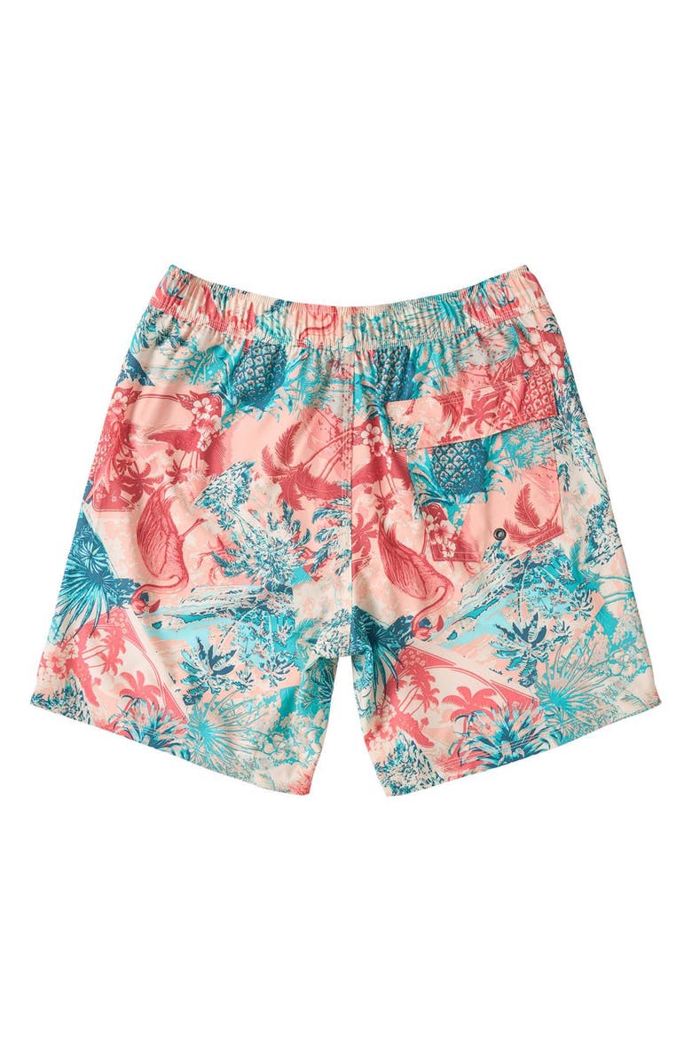 SAXX Oh Buoy 2N1 7-Inch Volley Swim Trunks, Alternate, color, Vacation Collage-Chalk
