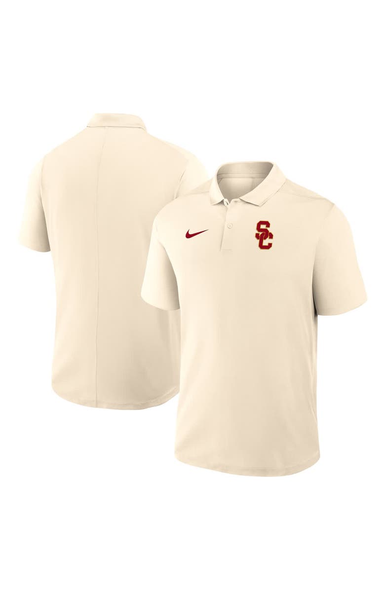 Nike Men's Nike Tan USC Trojans Primary Logo Victory Performance Polo, Alternate, color, Tan