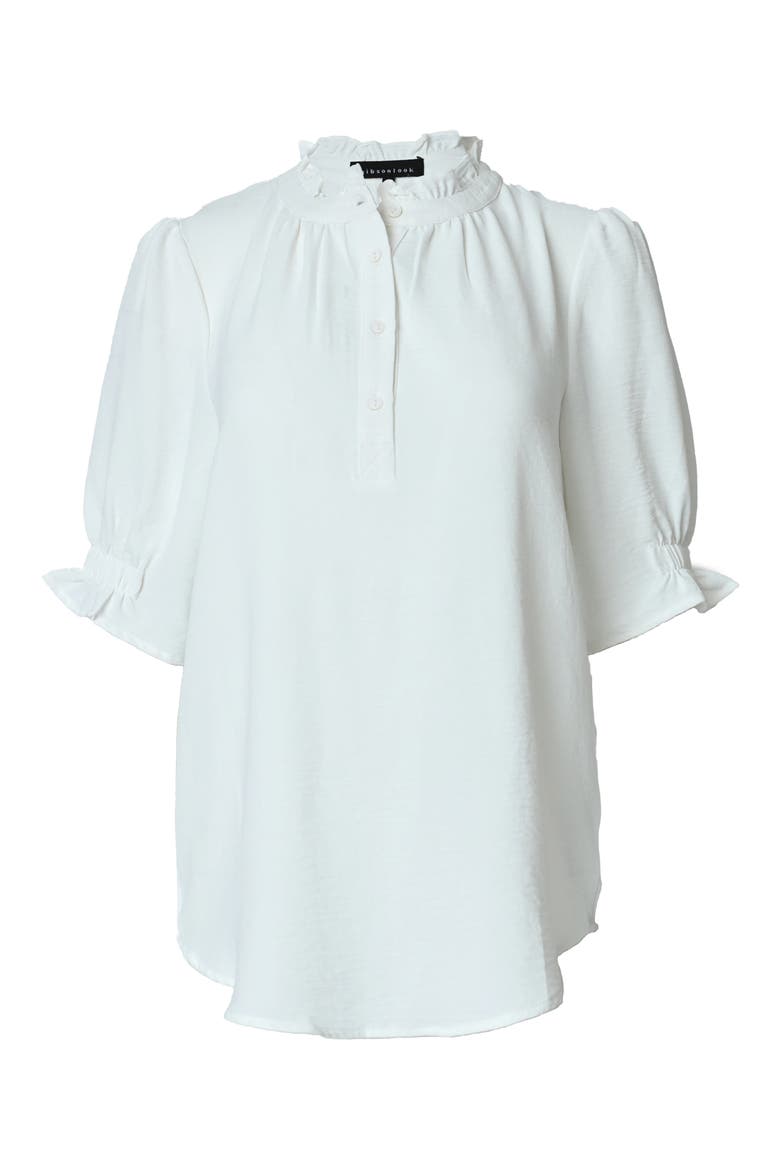 Dianthus Puff Sleeve Top, Alternate, color, WHITE