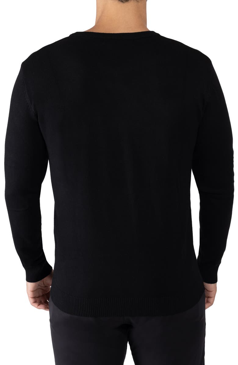 XRAY V-Neck Rib Knit Sweater, Alternate, color, Black