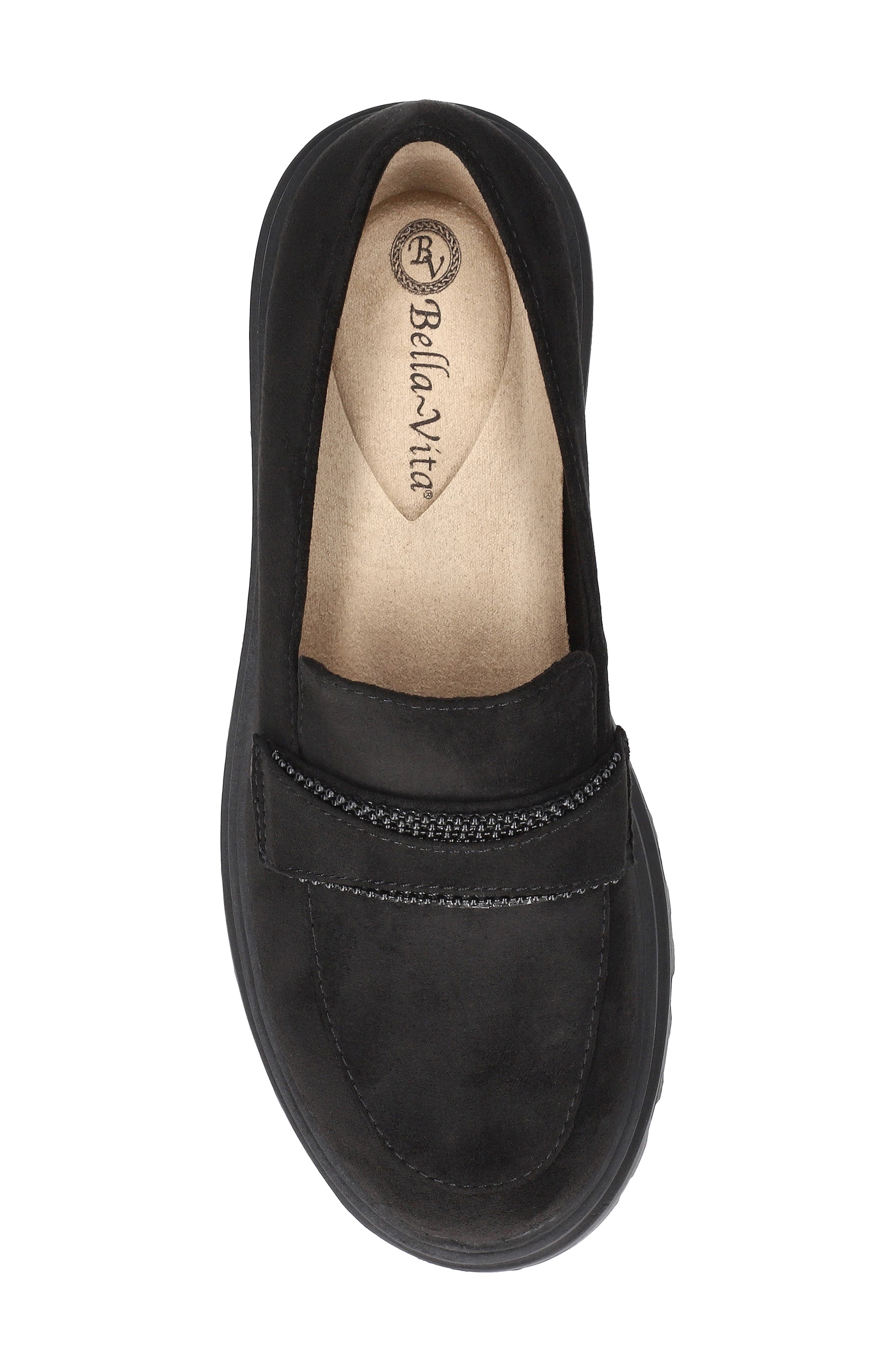 Pulse Faux Leather Platform Loafer, Alternate, color, BLACK SUEDE