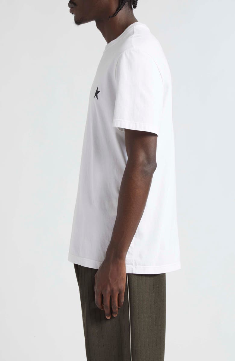 Golden Goose Small Star Cotton Logo Tee, Alternate, color, White