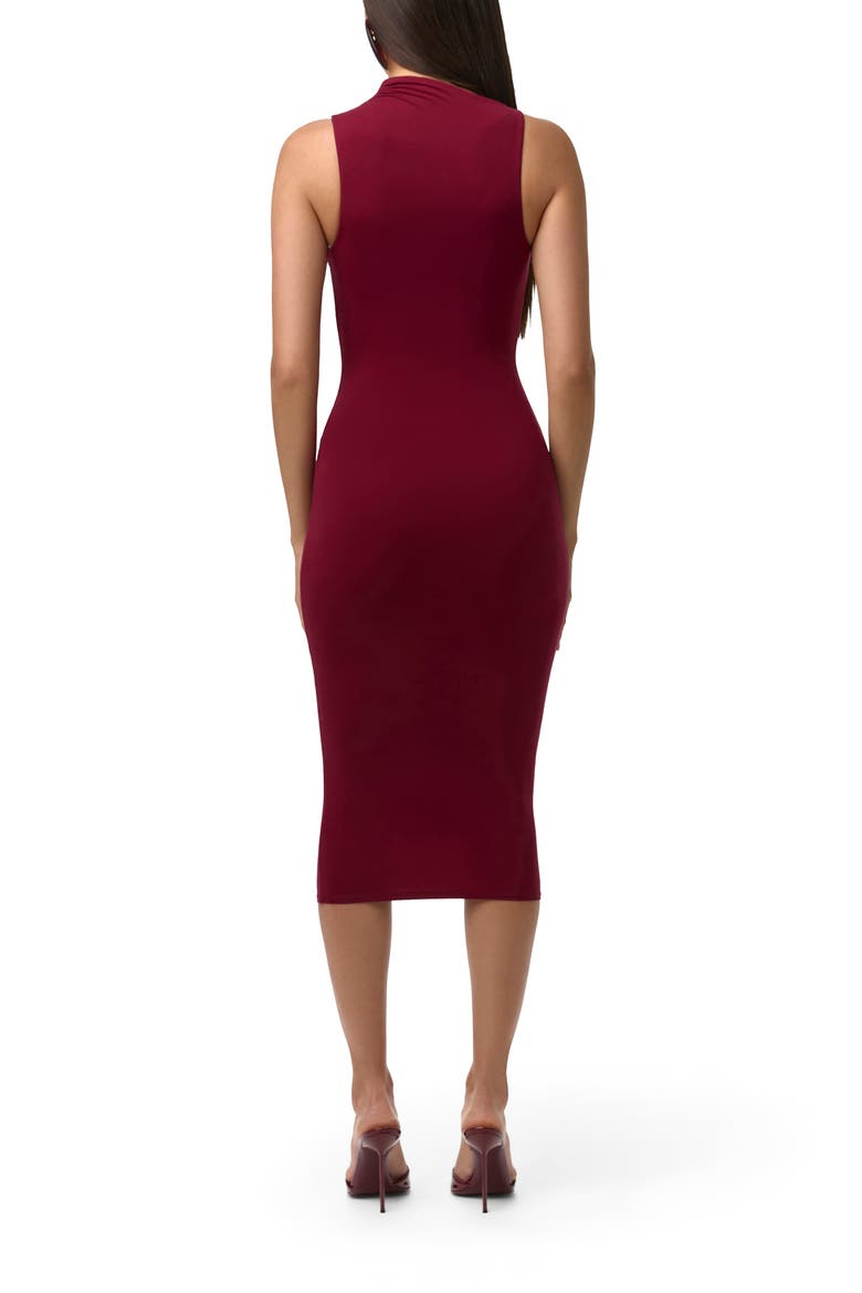 Sleeveless Midi Dress, Alternate, color, SANGRIA