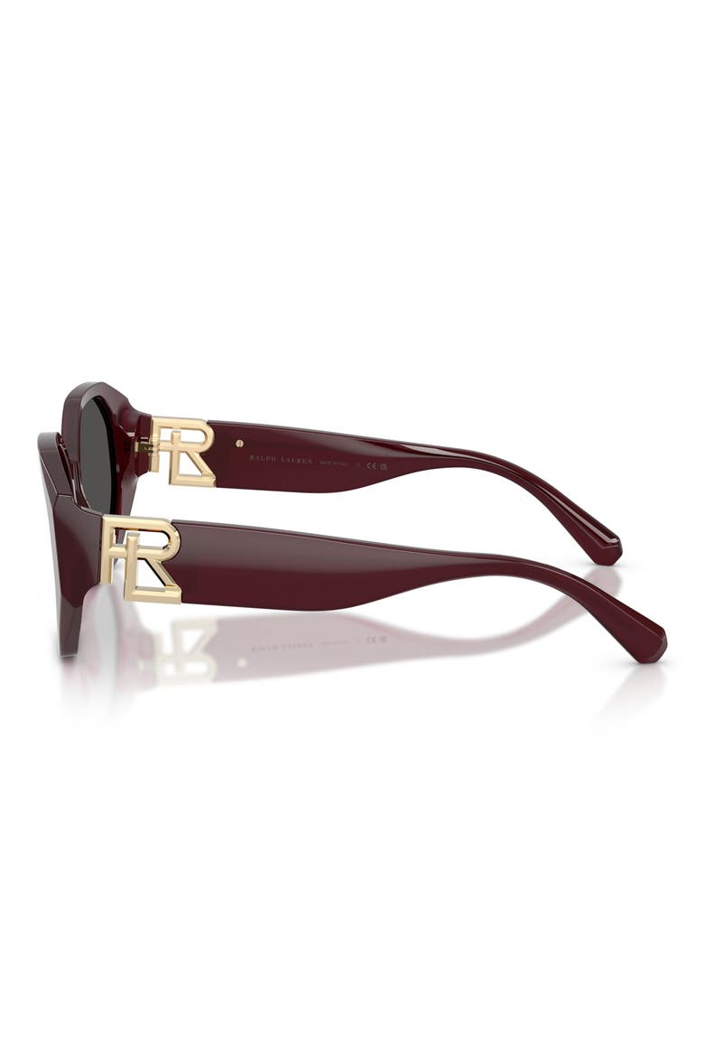 54mm Juliette Gradient Butterfly Sunglasses, Alternate, color, SOLID BORDEAUX / DARK GREY