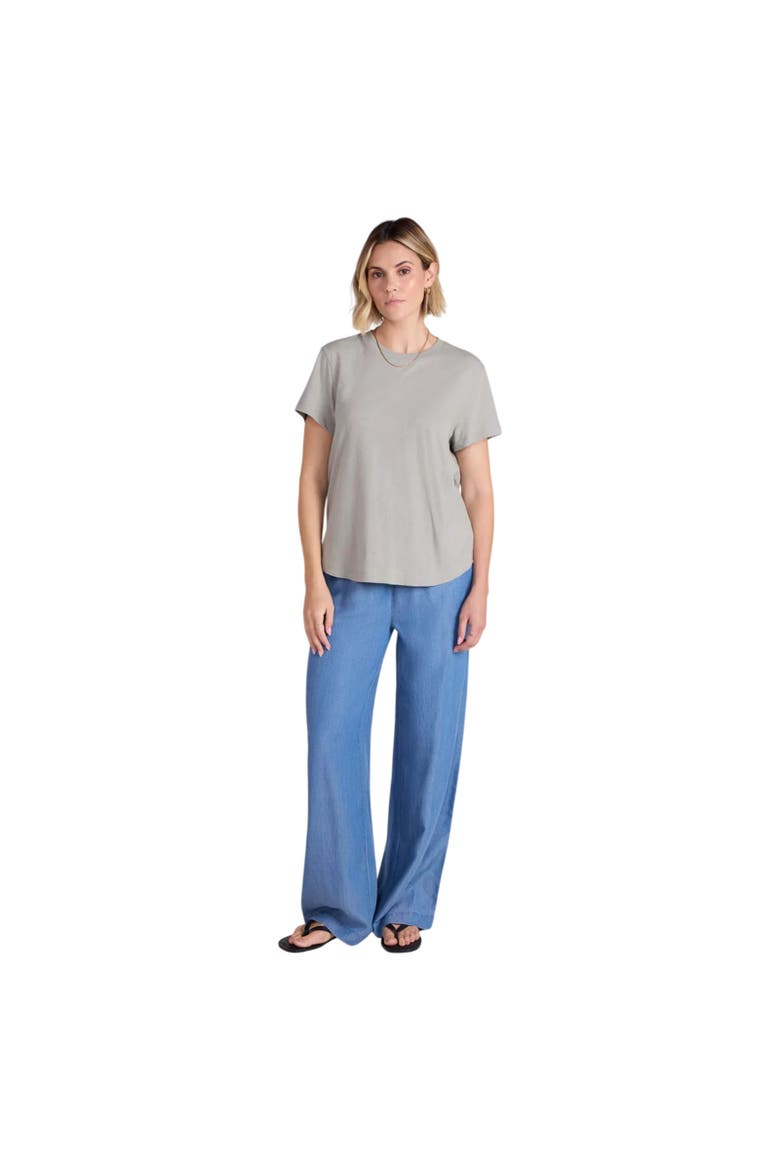 Miley Linen Blend T-Shirt, Alternate, color, Pale Green