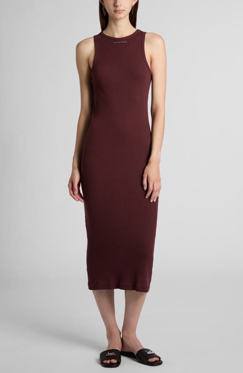 Rib Body-Con Midi Dress