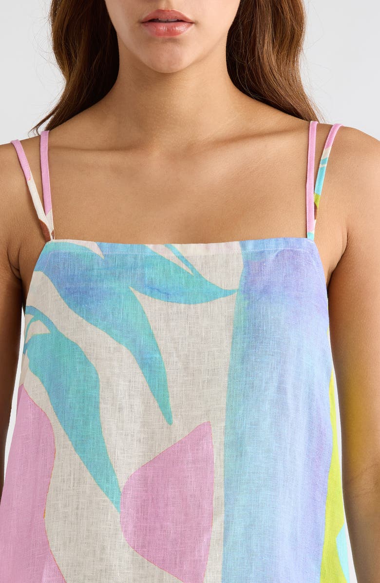 Vitamin A<sup>®</sup> Delia Linen Cover-Up Shift Dress, Alternate, color, Cak