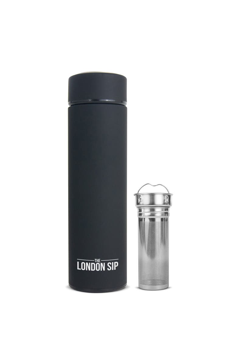 London Sip Infuser Bottle 16oz, Main, color, Black