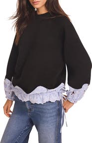 MINT VELVET Embroidered Hem Sweatshirt