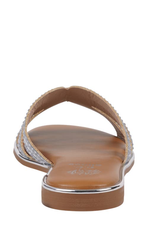 Gc Shoes Clara Rhinestone Slide Sandal In Silver