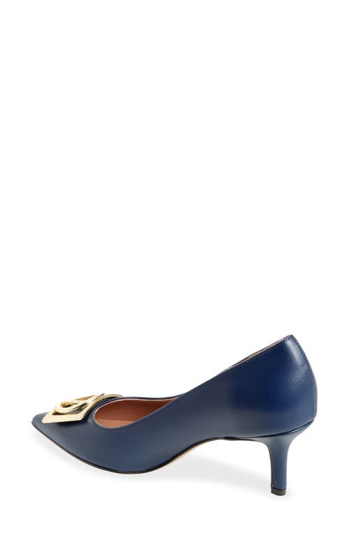 Valentino By Mario Valentino Doria Vlogo Kitten Heel Pump In Blue