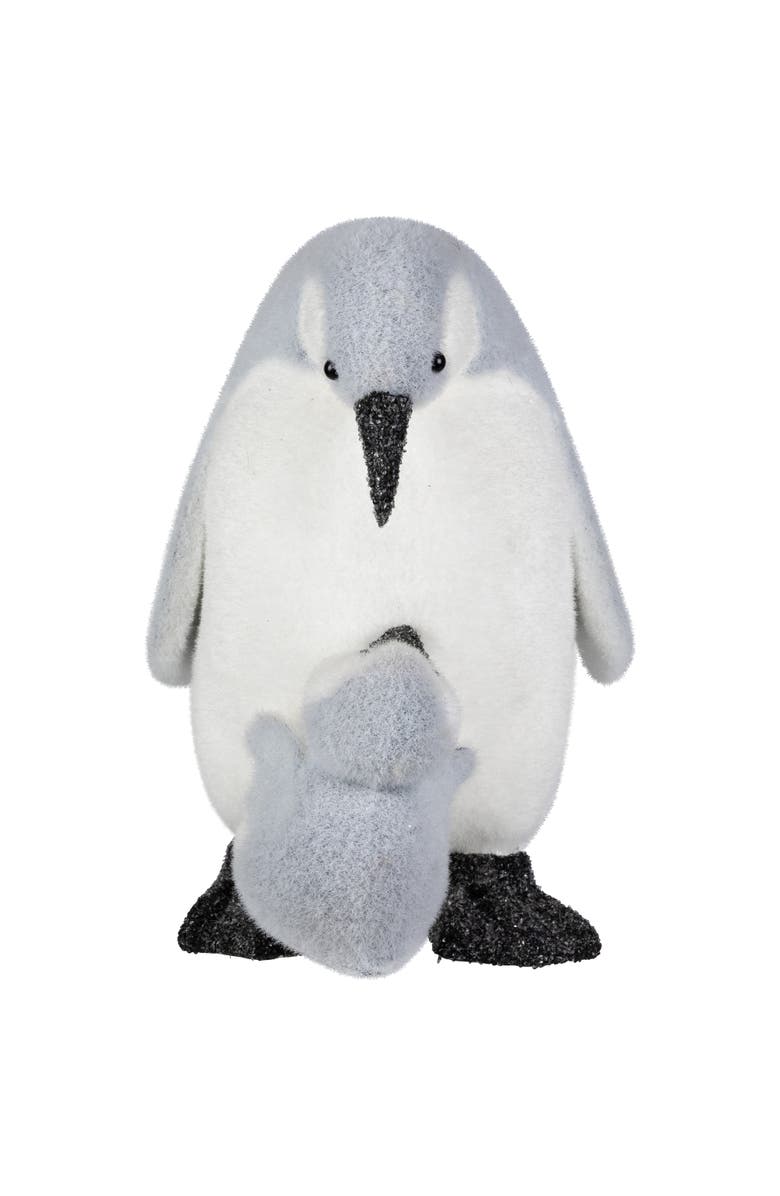 Northlight Mother Penguin with Chick Christmas Figurine - 10.75", Alternate, color, White