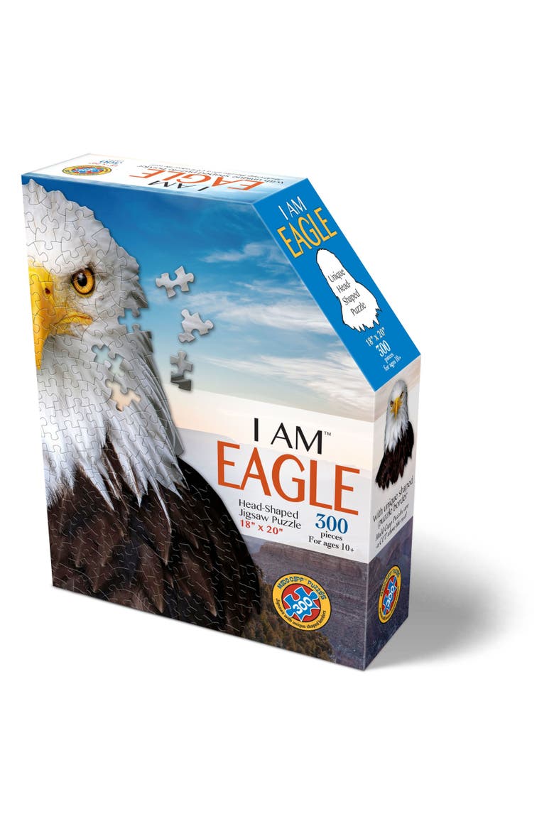 I Am Eagle 300 Pieces Animal Shaped Jigsaw Puzzle, Main, color, Multicolored