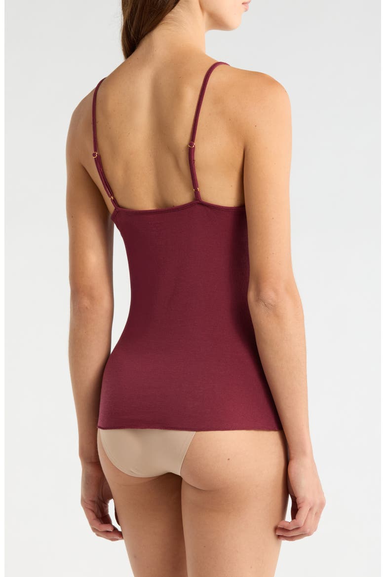 Luxe Delicate Layering Camisole, Alternate, color, BURGUNDY TANNIN