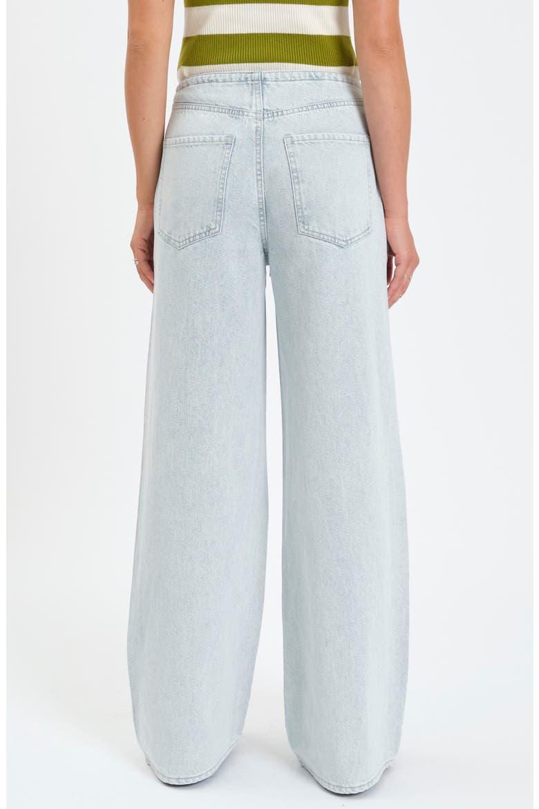 Madison Tie Waist Wide Leg Jeans, Alternate, color, BABY TALK