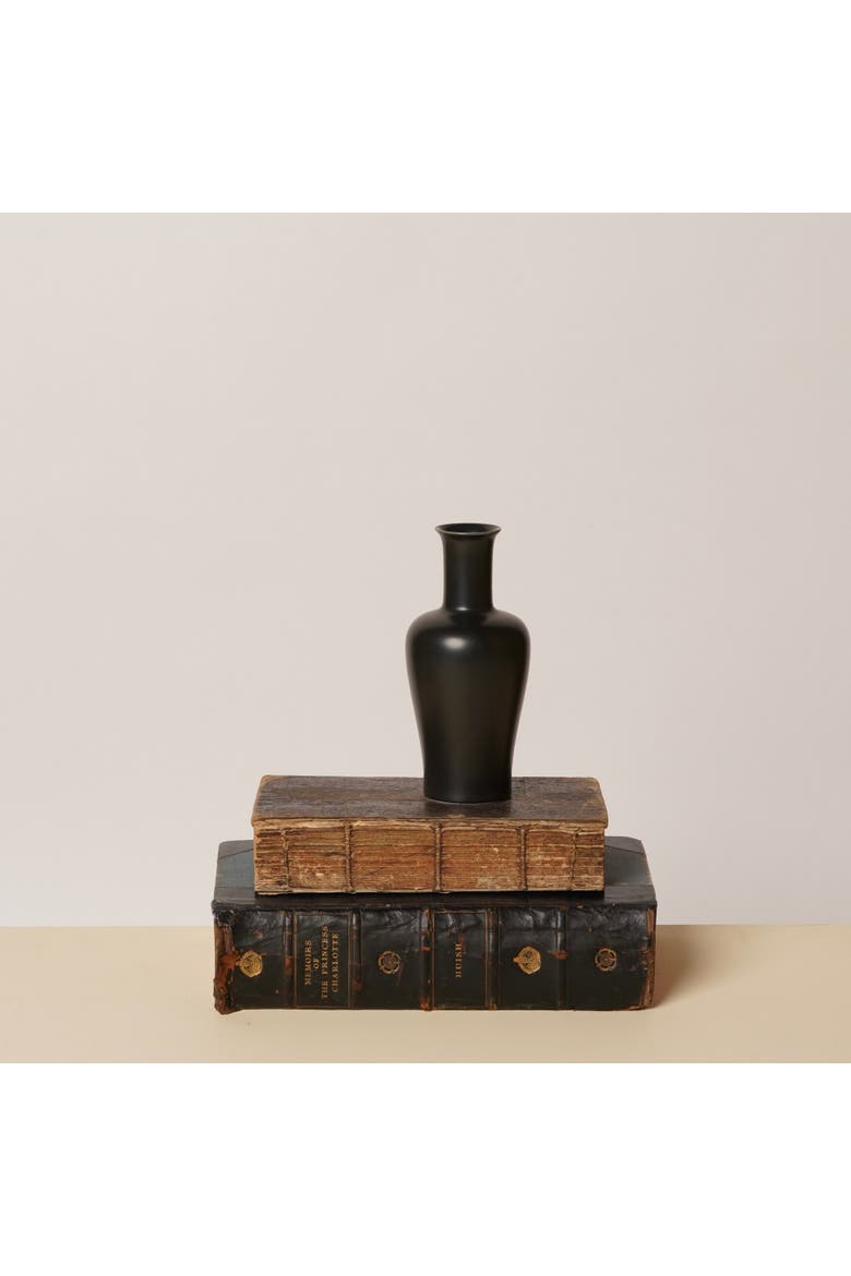 Semi-Matte Porcelain Mini Lover Vase, Main, color, Black